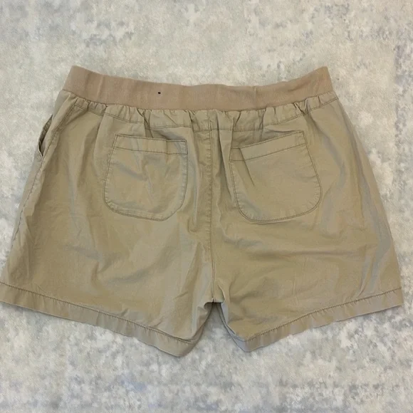 Lane Bryant Pull On Khaki Style Tan Shorts Elastic Waist. Size 14 Super Comfy - Picture 6 of 10